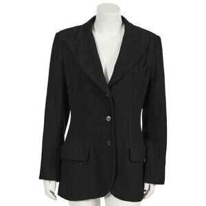 Chanel black wool jacket